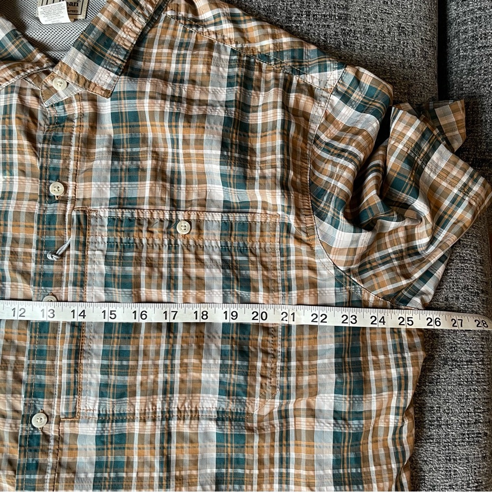 L.L. Bean Size XL Mens Short-sleeve Plaid Shirt Button-down - Picture 6 of 11